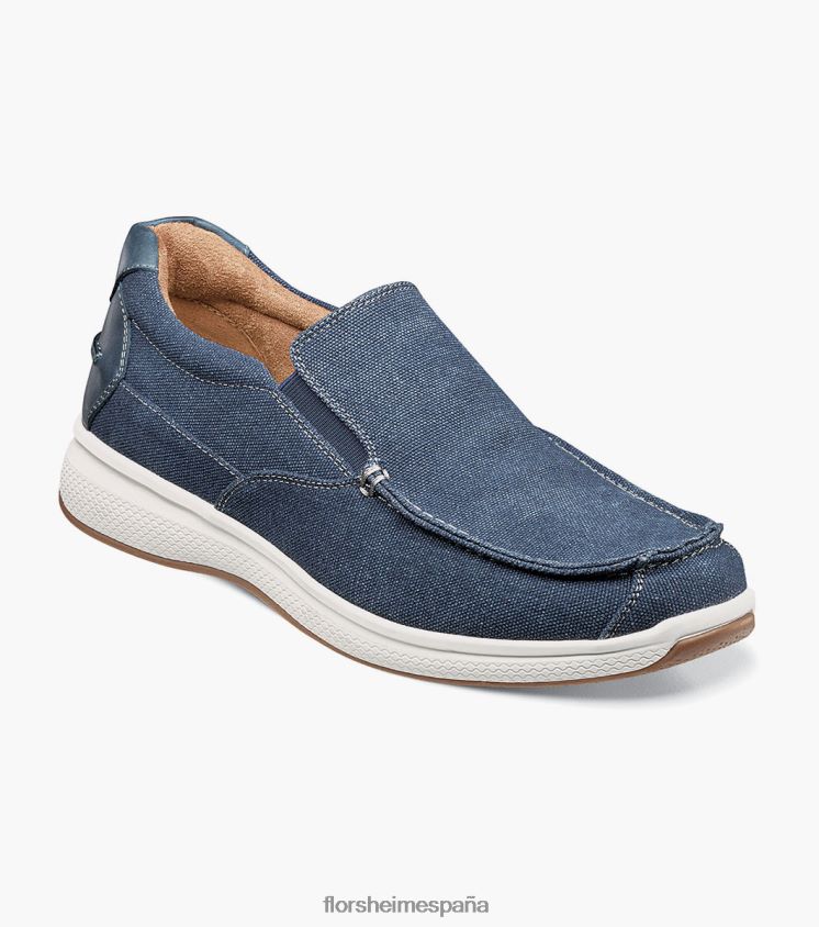 zapatos sin cordones con punta de mocasín de lona de los grandes lagos Florsheim hombres LPVB4P382 calzado Armada - Imagen 1