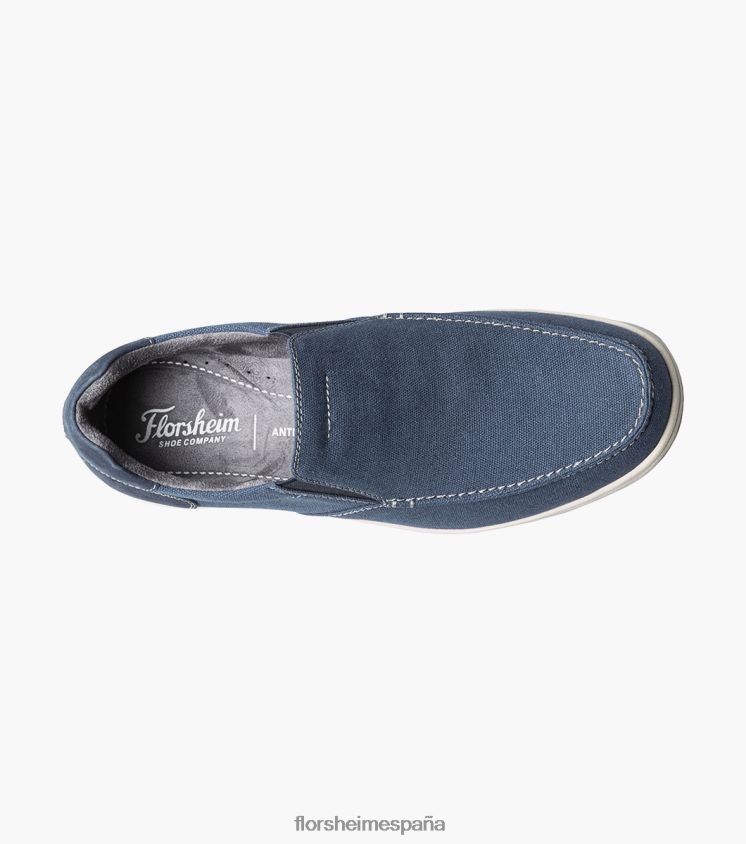 zapatos sin cordones con punta de mocasín de lona junto al lago Florsheim hombres LPVB4P11 calzado Armada - Imagen 4