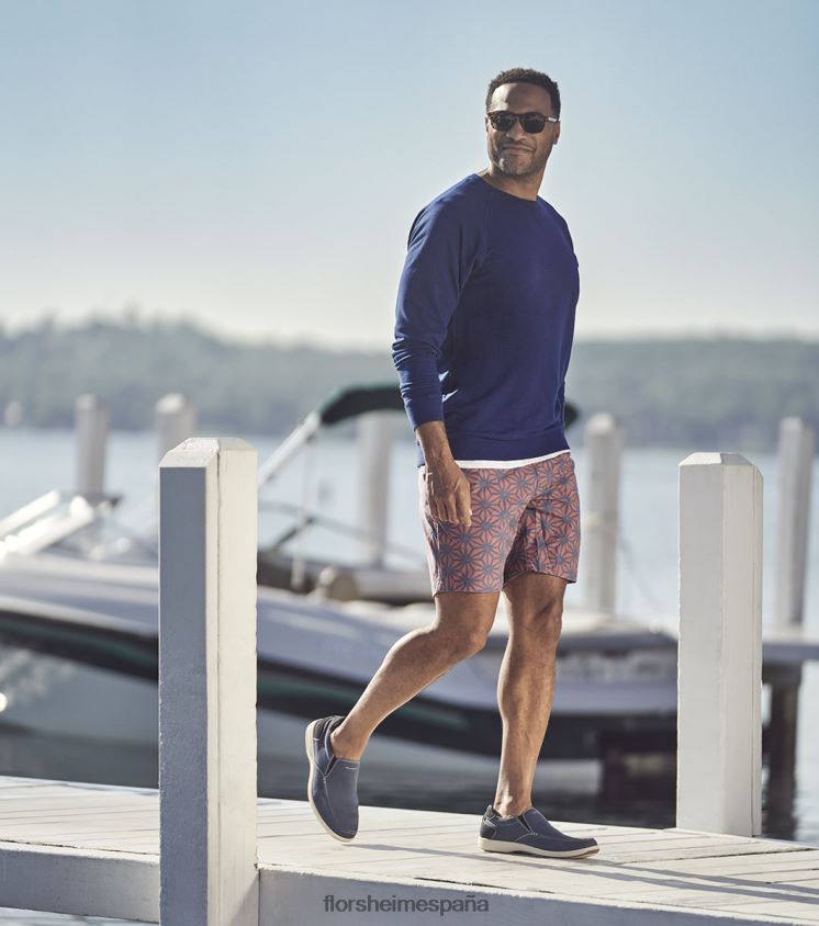 zapatos sin cordones con punta de mocasín de lona junto al lago Florsheim hombres LPVB4P11 calzado Armada - Imagen 8
