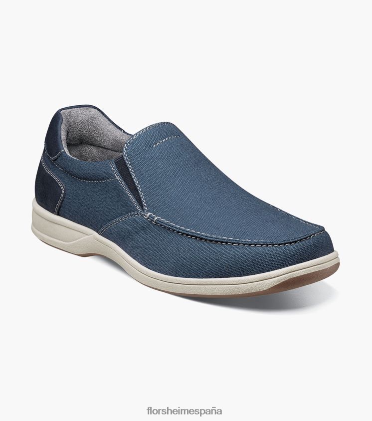 zapatos sin cordones con punta de mocasín de lona junto al lago Florsheim hombres LPVB4P11 calzado Armada - Imagen 1