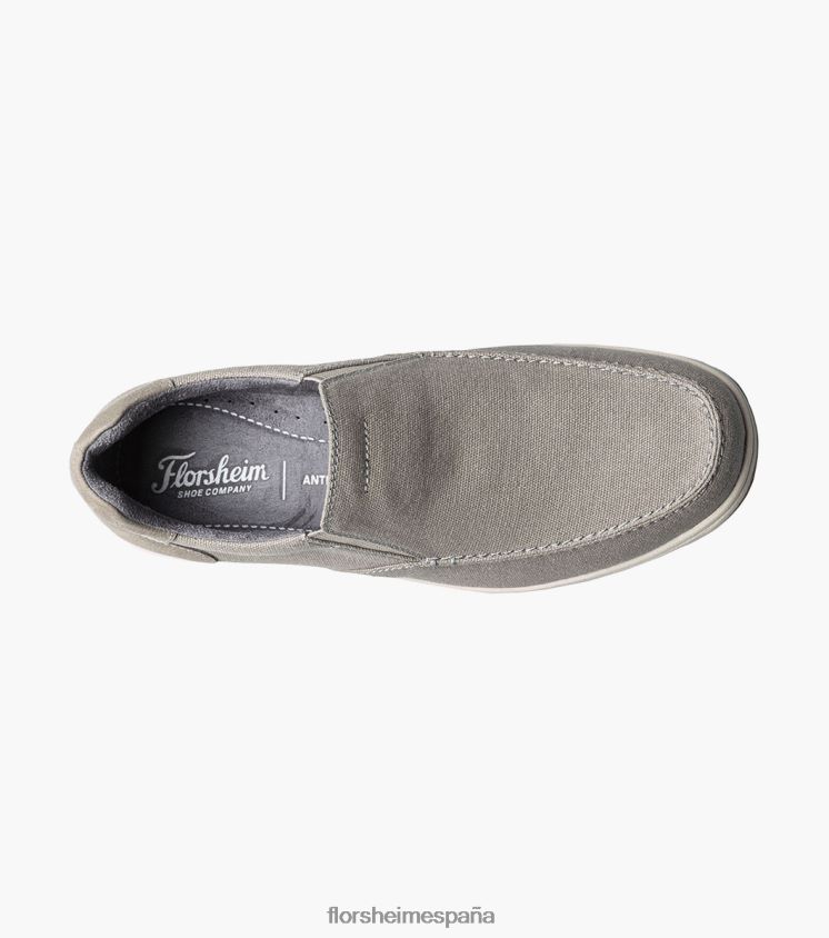 zapatos sin cordones con punta de mocasín de lona junto al lago Florsheim hombres LPVB4P8 calzado gris - Imagen 4