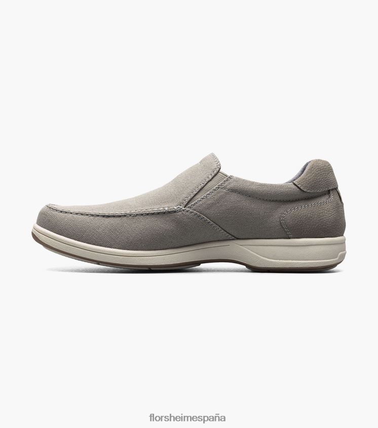 zapatos sin cordones con punta de mocasín de lona junto al lago Florsheim hombres LPVB4P8 calzado gris - Imagen 5