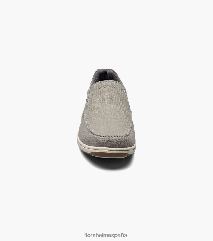 zapatos sin cordones con punta de mocasín de lona junto al lago Florsheim hombres LPVB4P8 calzado gris - Imagen 6