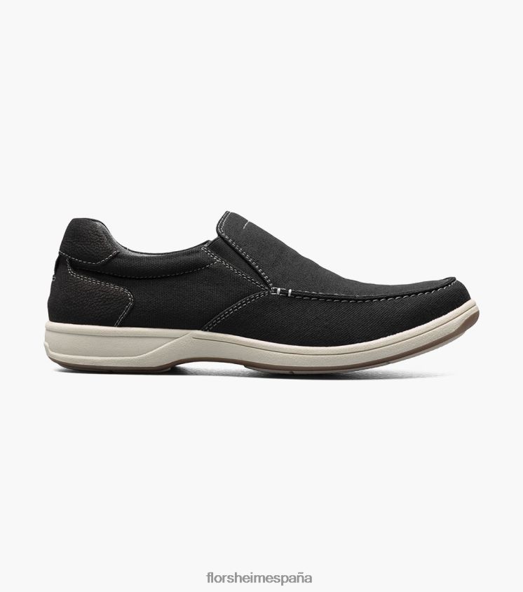 zapatos sin cordones con punta de mocasín de lona junto al lago Florsheim hombres LPVB4P9 calzado negro - Imagen 2