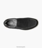 zapatos sin cordones con punta de mocasín de lona junto al lago Florsheim hombres LPVB4P9 calzado negro - Imagen 4
