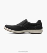zapatos sin cordones con punta de mocasín de lona junto al lago Florsheim hombres LPVB4P9 calzado negro - Imagen 5