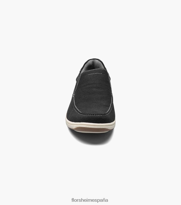 zapatos sin cordones con punta de mocasín de lona junto al lago Florsheim hombres LPVB4P9 calzado negro - Imagen 6