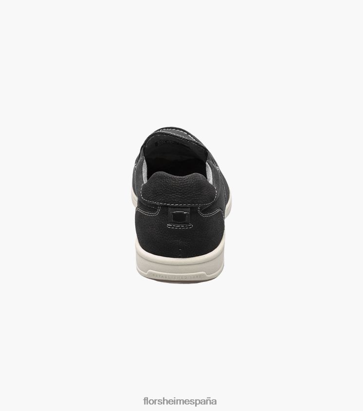 zapatos sin cordones con punta de mocasín de lona junto al lago Florsheim hombres LPVB4P9 calzado negro - Imagen 7