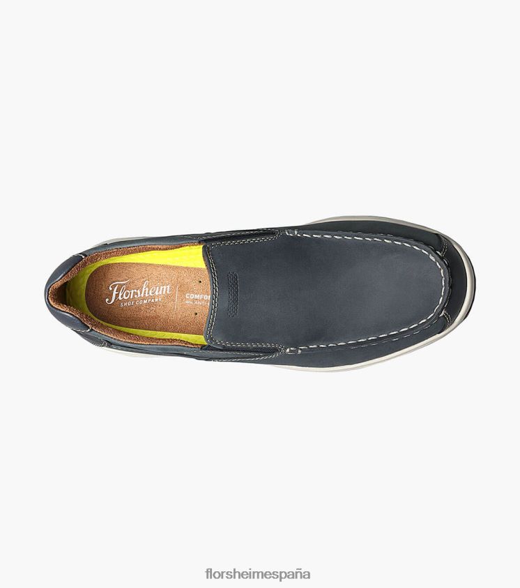 zapatos sin cordones con punta de mocasín de los grandes lagos Florsheim hombres LPVB4P357 calzado índigo - Imagen 5