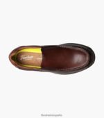 zapatos sin cordones con punta de mocasín de los grandes lagos Florsheim hombres LPVB4P358 calzado marrón - Imagen 5