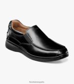 zapatos sin cordones con punta de mocasín de los grandes lagos Florsheim hombres LPVB4P360 calzado negro