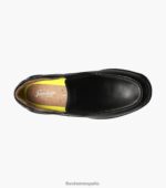zapatos sin cordones con punta de mocasín de los grandes lagos Florsheim hombres LPVB4P360 calzado negro - Imagen 5