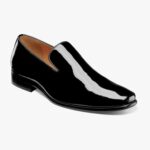 zapatos sin cordones postino 2 con punta lisa Florsheim hombres LPVB4P196 calzado charol negro