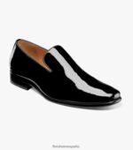 zapatos sin cordones postino 2 con punta lisa Florsheim hombres LPVB4P196 calzado charol negro