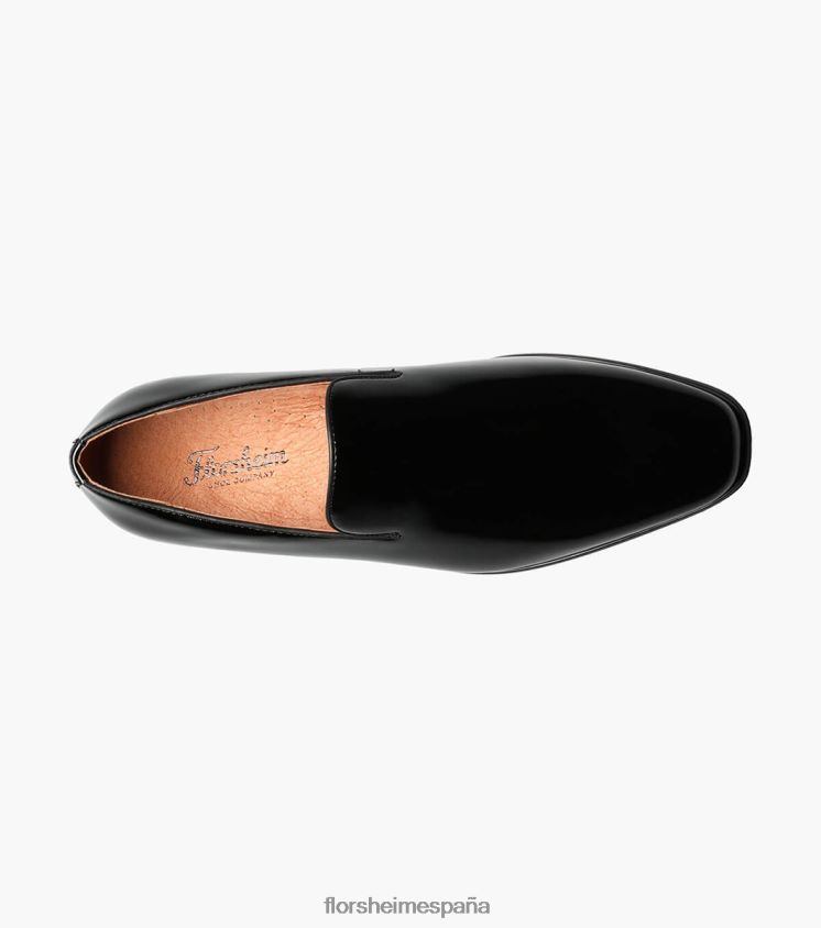zapatos sin cordones postino 2 con punta lisa Florsheim hombres LPVB4P196 calzado charol negro - Imagen 4