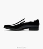 zapatos sin cordones postino 2 con punta lisa Florsheim hombres LPVB4P196 calzado charol negro - Imagen 5