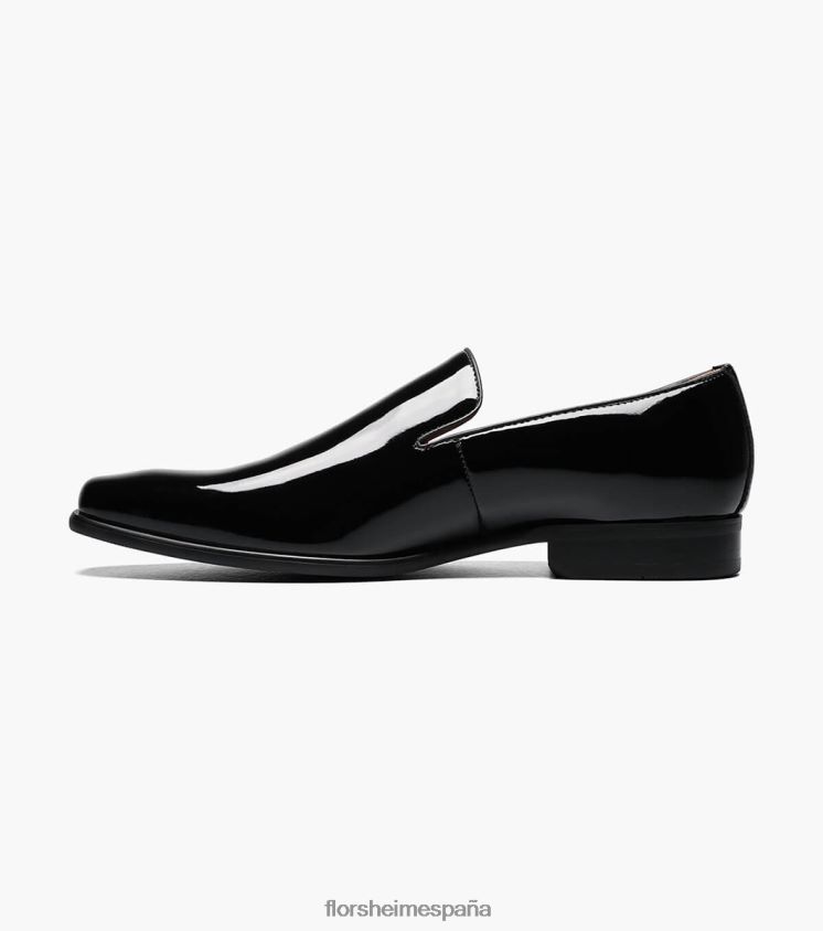 zapatos sin cordones postino 2 con punta lisa Florsheim hombres LPVB4P196 calzado charol negro - Imagen 5